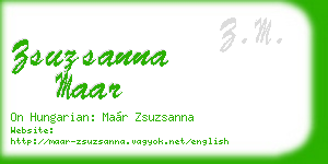 zsuzsanna maar business card