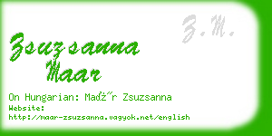 zsuzsanna maar business card